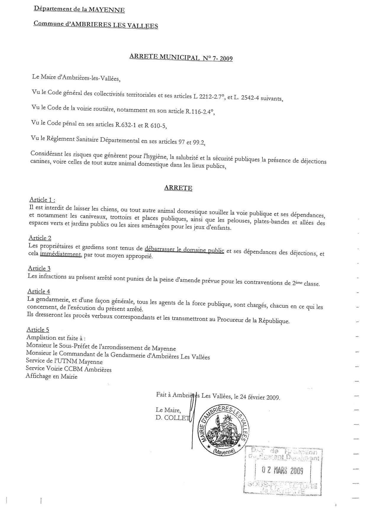 arrêté 