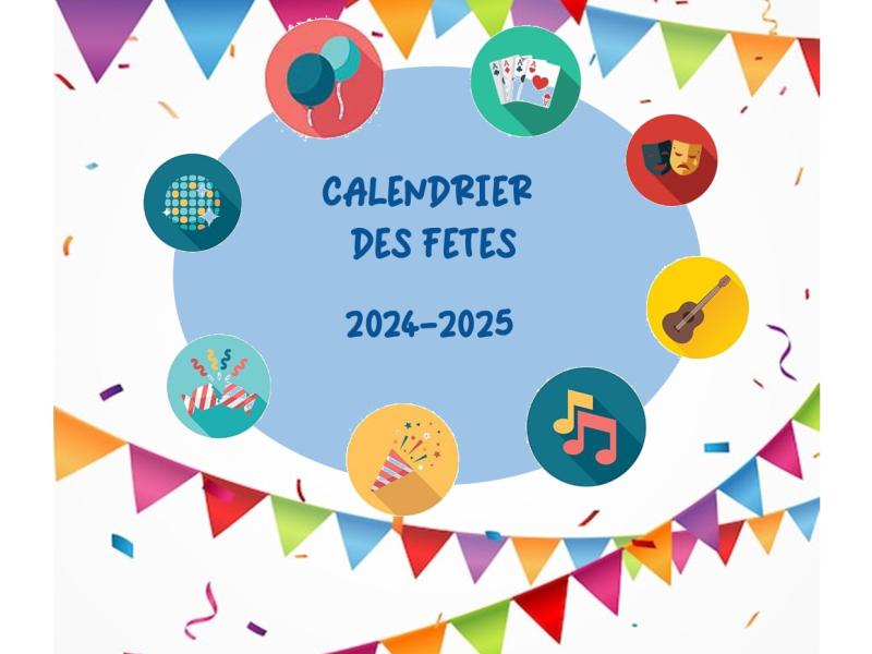 Calendrier des manifestations 2024-2025